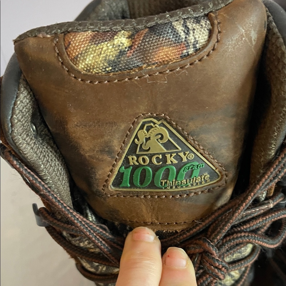 Rocky Leather Boots with Camouflage Detail hunting and fire fighter from hunting